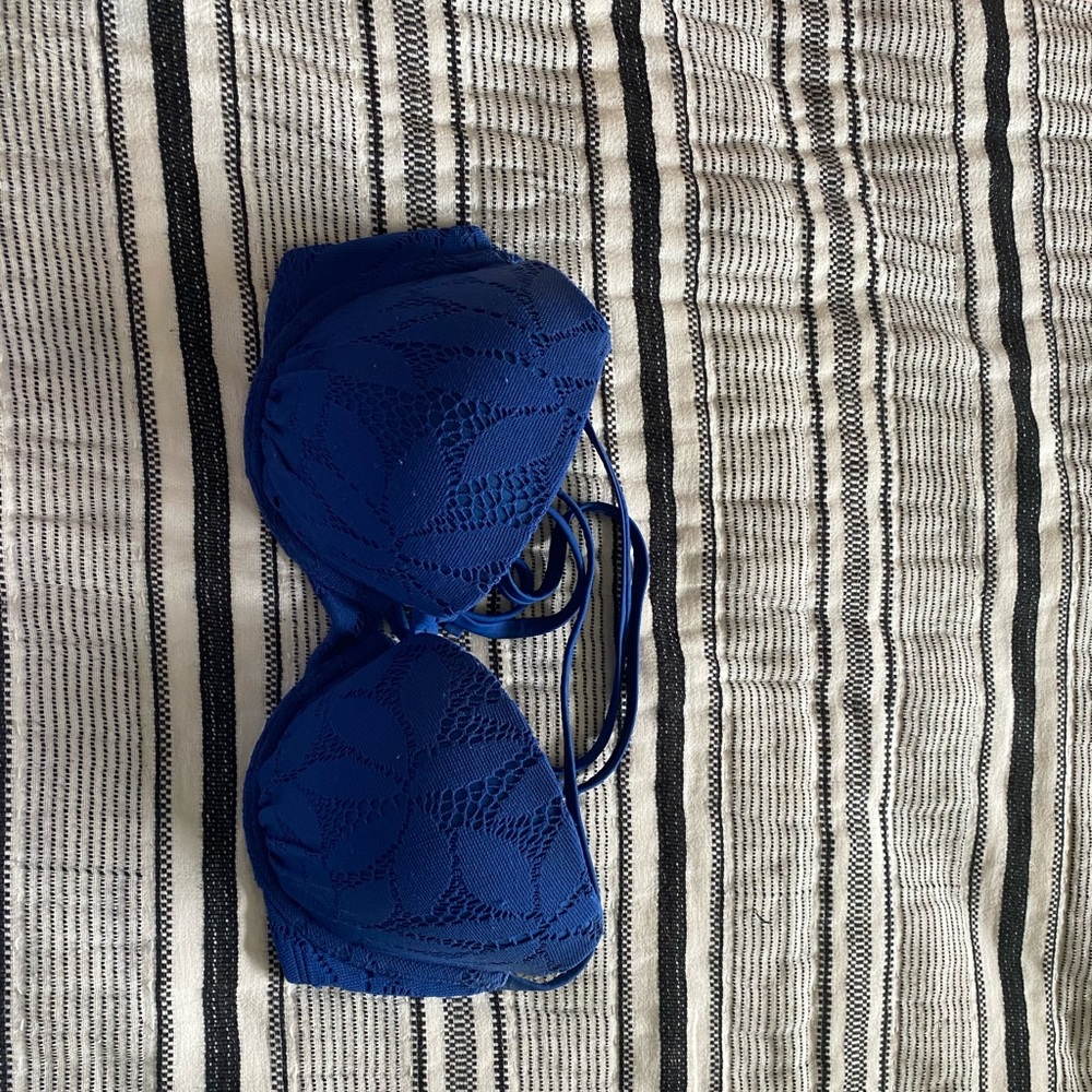 Aerie navy bikini top